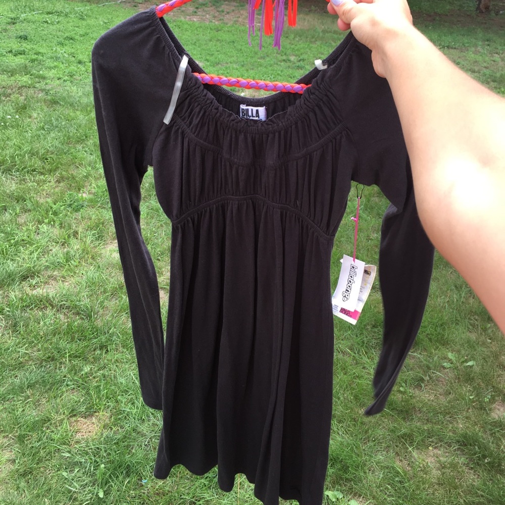 Dark grey billabong long sleeve dress